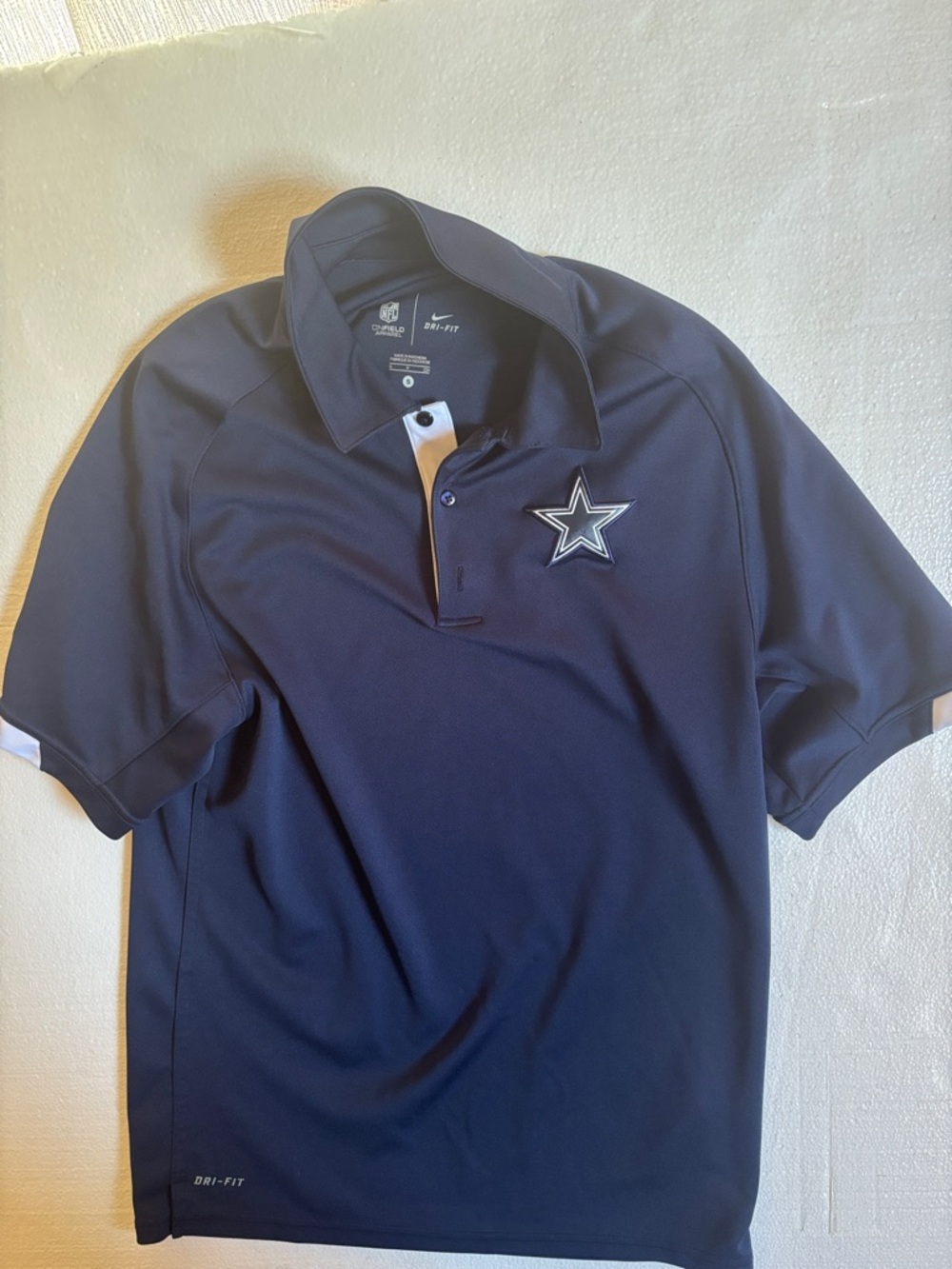 Nike Navy and White Dallas Cowboys Polo